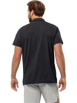 Jack Wolfskin Prelıght Traıl Polo M Siyah Erkek Kısa Kol T-Shirt