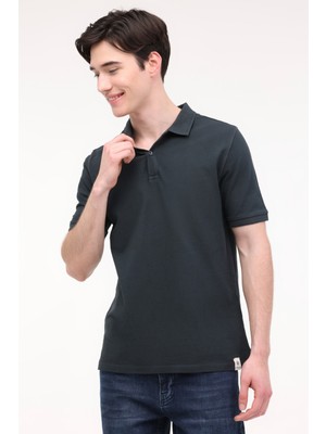 Lumberjack M-Bs20 Bsc Polo T-Sh 4Fx Antrasit Erkek Kısa Kol T-Shirt