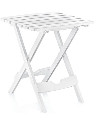 GuvenliPazar Plastik Portatif Katlanır Çok Amaçlı Sehpa Masa Beyaz 38X44 Y50 cm
