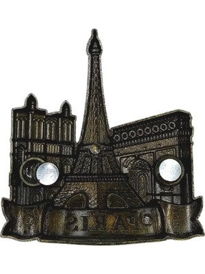 Dünyadan Hediyeler Vintage Metal 3D Magnet Paris Fransa 7 cm