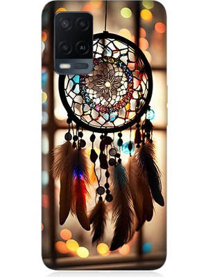 Teknomeg Oppo A54 Uyumlu Düş Kapanı Dreamcatcher Desenli Silikon Kılıf