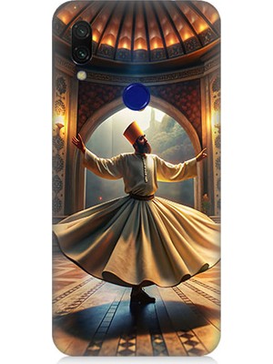 Teknomeg Xiaomi Redmi Note 7 Uyumlu Mevlevi Semazen Desenli Silikon Kılıf