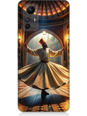 Teknomeg Xiaomi Redmi Note 12S Uyumlu Mevlevi Semazen Desenli Silikon Kılıf