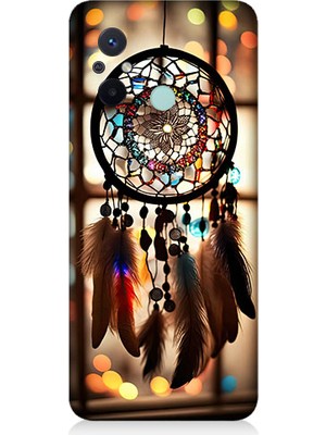 Teknomeg Xiaomi Redmi 12C Uyumlu Düş Kapanı Dreamcatcher Desenli Silikon Kılıf