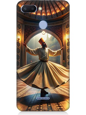 Teknomeg Xiaomi Redmi 6 Uyumlu Mevlevi Semazen Desenli Silikon Kılıf