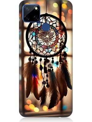 Teknomeg Realme C12 Uyumlu Düş Kapanı Dreamcatcher Desenli Silikon Kılıf