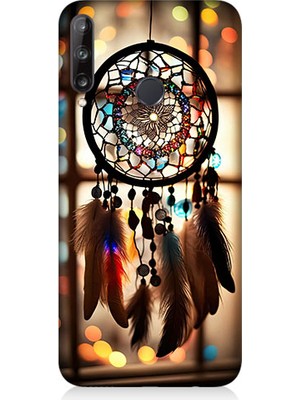 Teknomeg Huawei P40 Lite E Uyumlu Düş Kapanı Dreamcatcher Desenli Silikon Kılıf