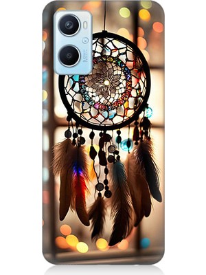 Teknomeg Oppo A96 Uyumlu Düş Kapanı Dreamcatcher Desenli Silikon Kılıf