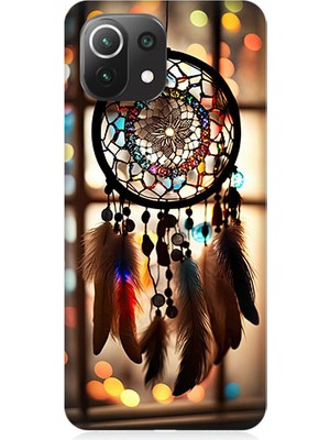 Teknomeg Xiaomi Mi 11 Lite Uyumlu Düş Kapanı Dreamcatcher Desenli Silikon Kılıf