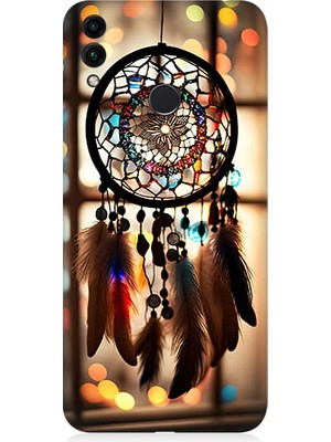 Teknomeg Huawei Honor 8c Uyumlu Düş Kapanı Dreamcatcher Desenli Silikon Kılıf
