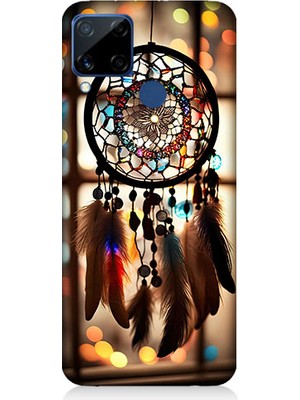 Teknomeg Realme C15 Uyumlu Düş Kapanı Dreamcatcher Desenli Silikon Kılıf