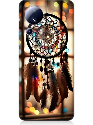 Teknomeg Xiaomi Mi 13 Lite Uyumlu Düş Kapanı Dreamcatcher Desenli Silikon Kılıf