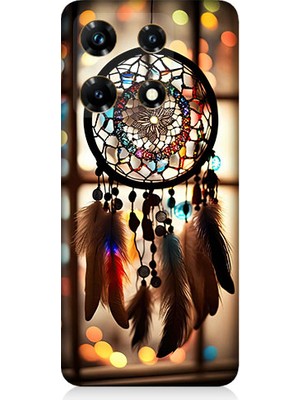 Teknomeg Infinix Note 30 Pro Uyumlu Düş Kapanı Dreamcatcher Desenli Silikon Kılıf