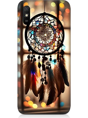 Teknomeg Xiaomi Redmi 9A Uyumlu Düş Kapanı Dreamcatcher Desenli Silikon Kılıf