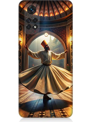 Teknomeg Xiaomi Redmi Note 11 Uyumlu Mevlevi Semazen Desenli Silikon Kılıf