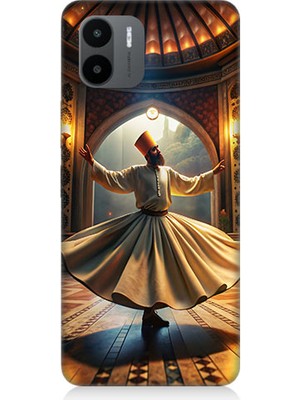 Teknomeg Xiaomi Redmi A1 Uyumlu Mevlevi Semazen Desenli Silikon Kılıf