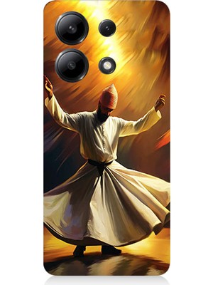Teknomeg Xiaomi Redmi Note 13 Uyumlu Semazen Yapan Mevlevi Desenli Silikon Kılıf