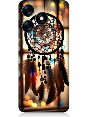 Teknomeg Tecno Spark 10 Uyumlu Düş Kapanı Dreamcatcher Desenli Silikon Kılıf