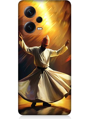 Teknomeg Xiaomi Redmi Note 12 Pro Plus Uyumlu Semazen Yapan Mevlevi Desenli Silikon Kılıf