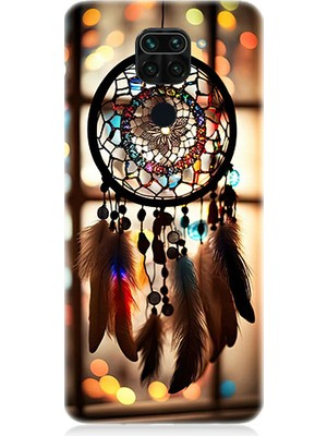 Teknomeg Xiaomi Redmi Note 9 Uyumlu Düş Kapanı Dreamcatcher Desenli Silikon Kılıf