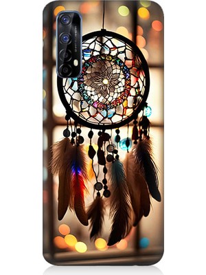 Teknomeg Realme 7 Uyumlu Düş Kapanı Dreamcatcher Desenli Silikon Kılıf