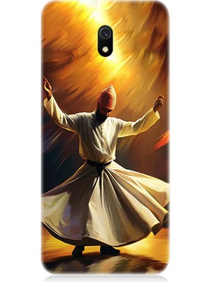 Teknomeg Xiaomi Redmi 8A Uyumlu Semazen Yapan Mevlevi Desenli Silikon Kılıf