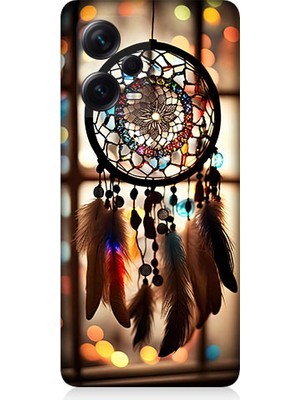 Teknomeg Xiaomi Redmi Note 12 Pro Plus Uyumlu Düş Kapanı Dreamcatcher Desenli Silikon Kılıf