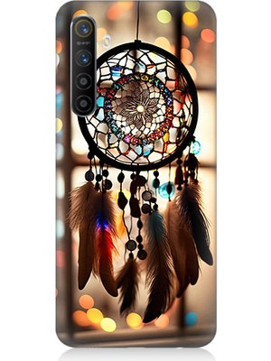Teknomeg Realme Xt Uyumlu Düş Kapanı Dreamcatcher Desenli Silikon Kılıf