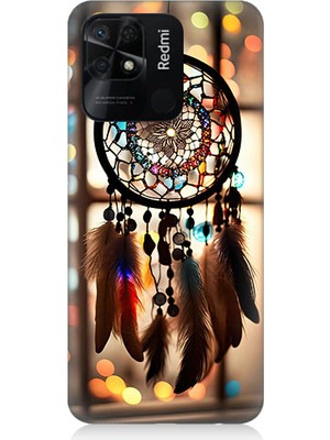 Teknomeg Xiaomi Redmi 10C Uyumlu Düş Kapanı Dreamcatcher Desenli Silikon Kılıf