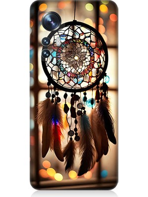Teknomeg Xiaomi Mi 12 Uyumlu Düş Kapanı Dreamcatcher Desenli Silikon Kılıf