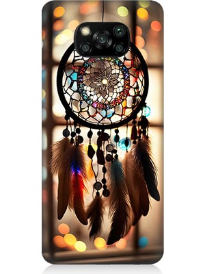 Teknomeg Xiaomi Poco X3 Uyumlu Düş Kapanı Dreamcatcher Desenli Silikon Kılıf