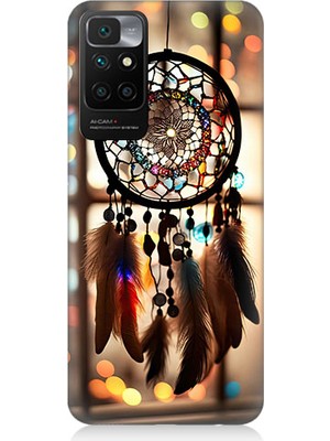 Teknomeg Xiaomi Redmi 10 Uyumlu Düş Kapanı Dreamcatcher Desenli Silikon Kılıf