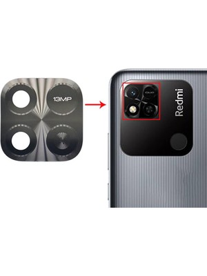 Flagen Xiaomi Redmi 10A Arka Kamera Camı Lens Yapışkanlı