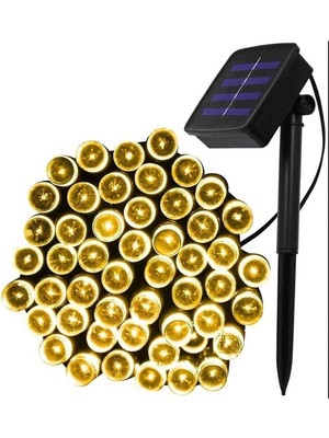 Toptanhane 1,2 Watt Solar Güneş Enerjili Dış Mekan Bahçe 8 Modlu 10METRE 100 LED Gün Işığı Aydınlatma LED Beya