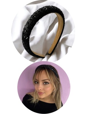 Stone Family Özel Tasarım Taşlı Taç Siyah Renk