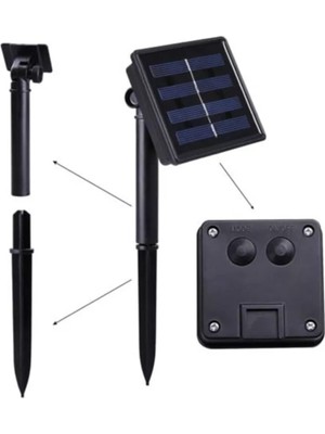 Mediatech 0 - 250 Watt Çiçek Motifli Güneş Enerjili LED Solar Bahçe, Ağaç Işıldağı Çok Renkli (Multicolor) Re