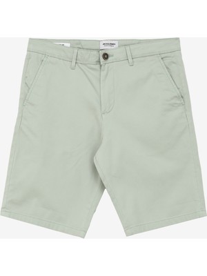 Jack & Jones Yeşil Erkek Regular Fit Duble Paça Chino Şort Jpstbowıe Jjshorts Solıd Sn