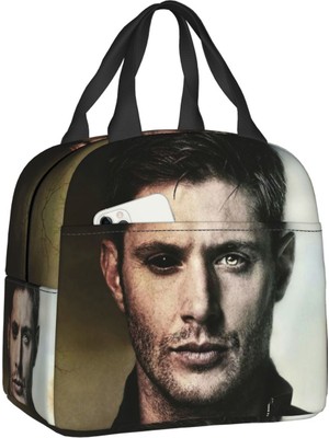 Yuying Shop No.4 Stili 22X20X13CM Dean Winchester Taşınabilir Yemek Kabı Kadın Sızdırmaz Supernatural Tv Gösterisi Soğutucu Termal Gıda Yalıtımlı Öğle Yemeği Çantası Çocuklar Okul (Yurt Dışından)