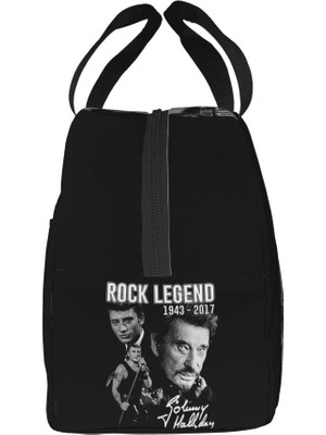 Yuying Shop No.2 Tarzı 22X20X10CM Johnny Hallyday Yalıtımlı Öğle Yemeği Çantası Kadınlar Için Sızdırmaz Fransa Rock Şarkıcısı Termal Soğutucu Bento Gişe Çalışma Okulu (Yurt Dışından)