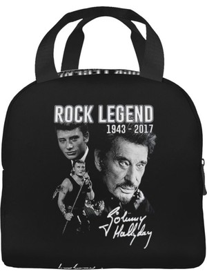 Yuying Shop No.2 Tarzı 22X20X10CM Johnny Hallyday Yalıtımlı Öğle Yemeği Çantası Kadınlar Için Sızdırmaz Fransa Rock Şarkıcısı Termal Soğutucu Bento Gişe Çalışma Okulu (Yurt Dışından)