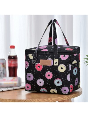 Yuying Shop Siyah Stil 17X27X24CM Taşınabilir Öğle Yemeği Çantası Yeni Isı Yalıtımlı Yemek Kabı Tote Soğutucu Fonksiyonel Çanta Öğrenci Bento Pouool Gıda Saklama Torbaları (Yurt Dışından)