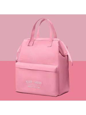 Yuying Shop Pembe-S Tarzı Büyük Kapasiteli Öğle Yemeği Çantası Kadın Su Geçirmez Yalıtımlı Omuz Crossbody Çanta Yemek Kabı Için Taşınabilir Taze Soğutucu Çanta (Yurt Dışından)