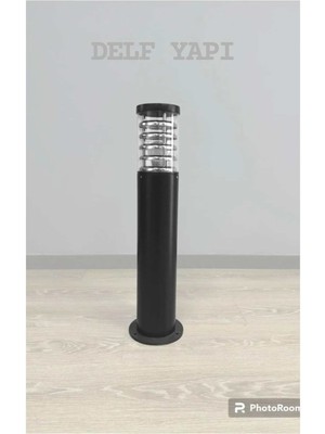 Delf Bahçe Aydınlatma Dış Mekan Aydınlatma Armatürü Oval 70 cm Aliminyum Kasa E27 18 W Siyah