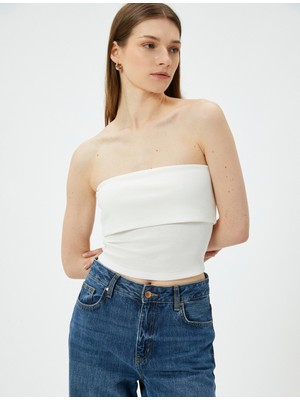Koton Straplez Üst Kat Detaylı Ribanalı Slim Fit
