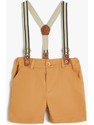 Koton Askılı Chino Şort Cep Detaylı Pamuklu