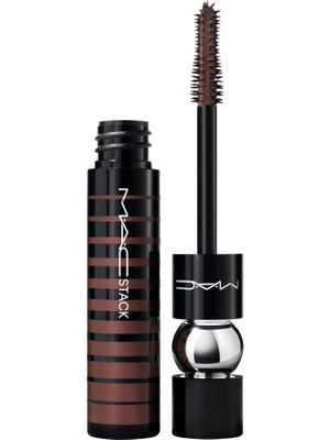 Macstack Chestnut Stack Kahverengi Maskara Mega Fırça 12ml - Kıvırma, Uzunluk ve Hacim Etkili