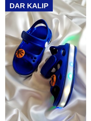 Akınalbella Işıklı Çocuk Sandalet E274 Erkek Çocuklar İçin Hafif Eva Tabanlı Rahat Tasarım