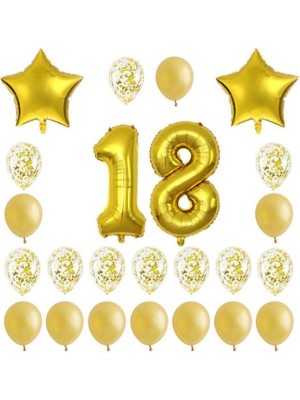Kidspartim 18 Yaş Gold Balon Seti