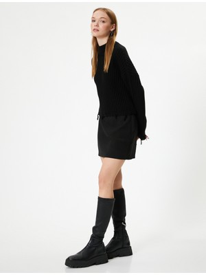 Koton Boğazlı Kazak Uzun Kollu Kaşkorse Yıpratma Detaylı