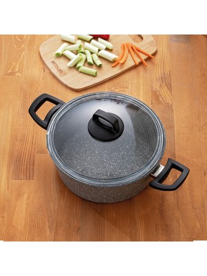 Emsan Titanium Granit Derin Tencere 16 cm